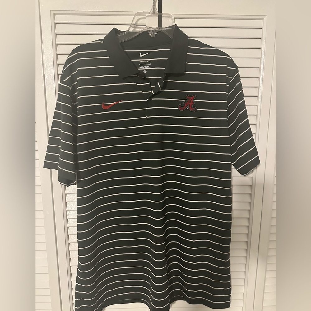 Nike Men's Alabama Crimson Tide Grey Football Sideline Victory Dri-FIT Polo